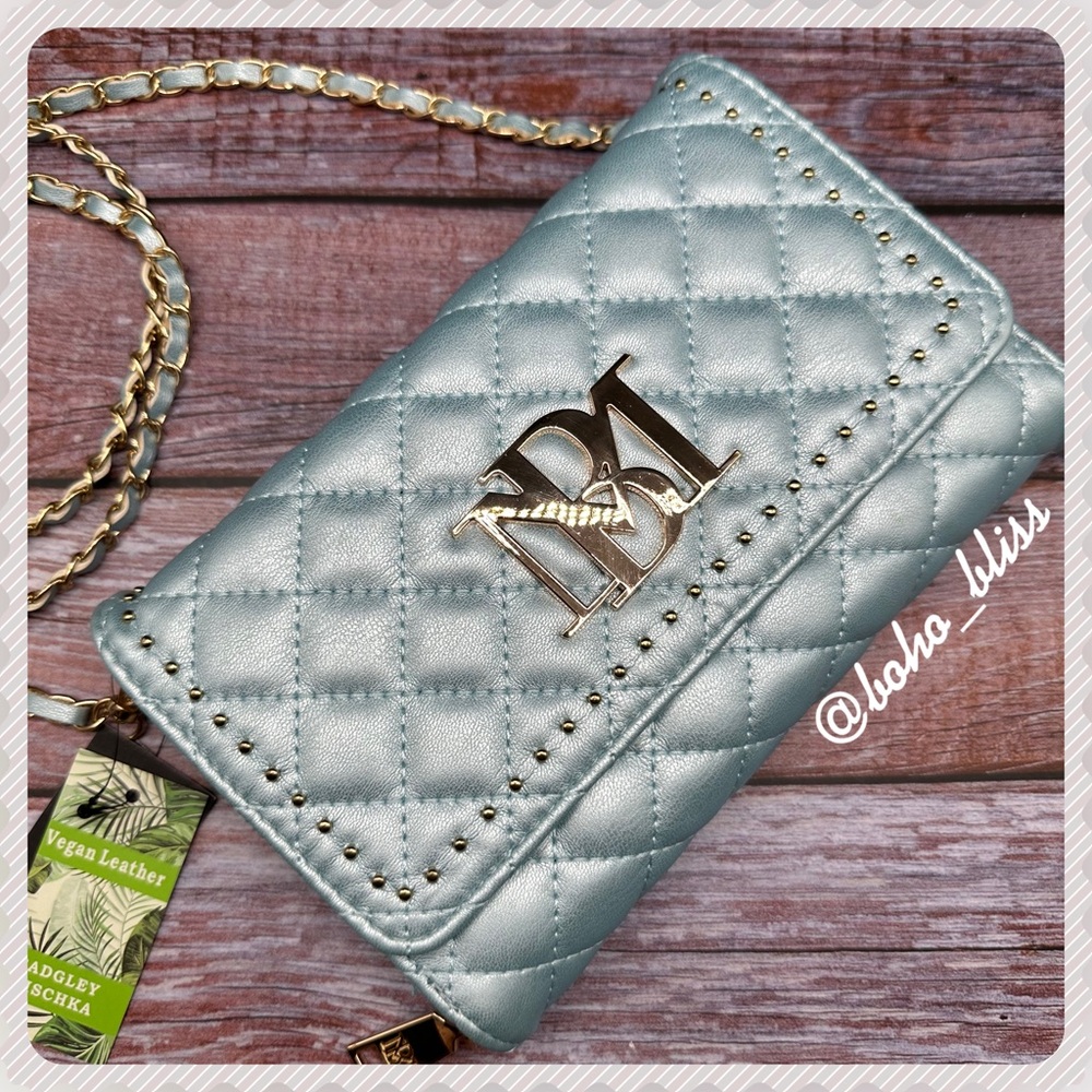 BADGLEY MISCHKA | Icy Blue Crossbody Wallet Bag NWT